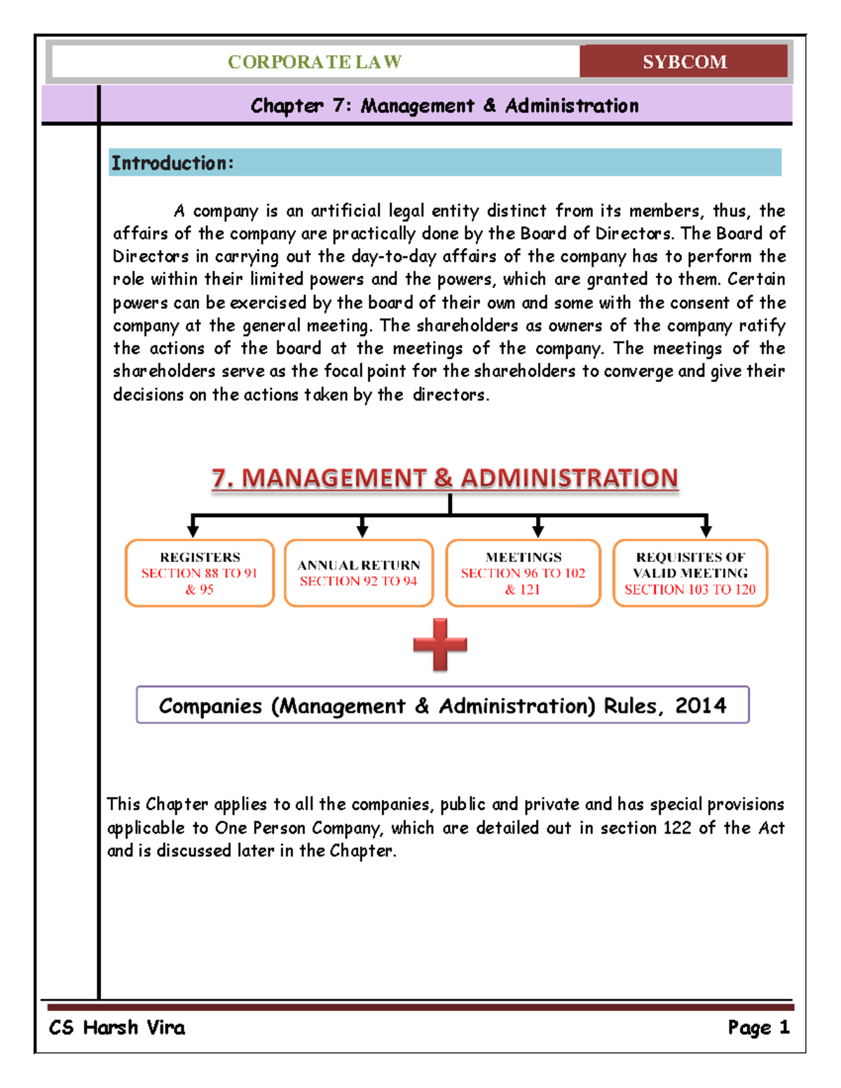 Chapter 7 - Management & Admin Lecture Notes (Course Code: MGT101 ...