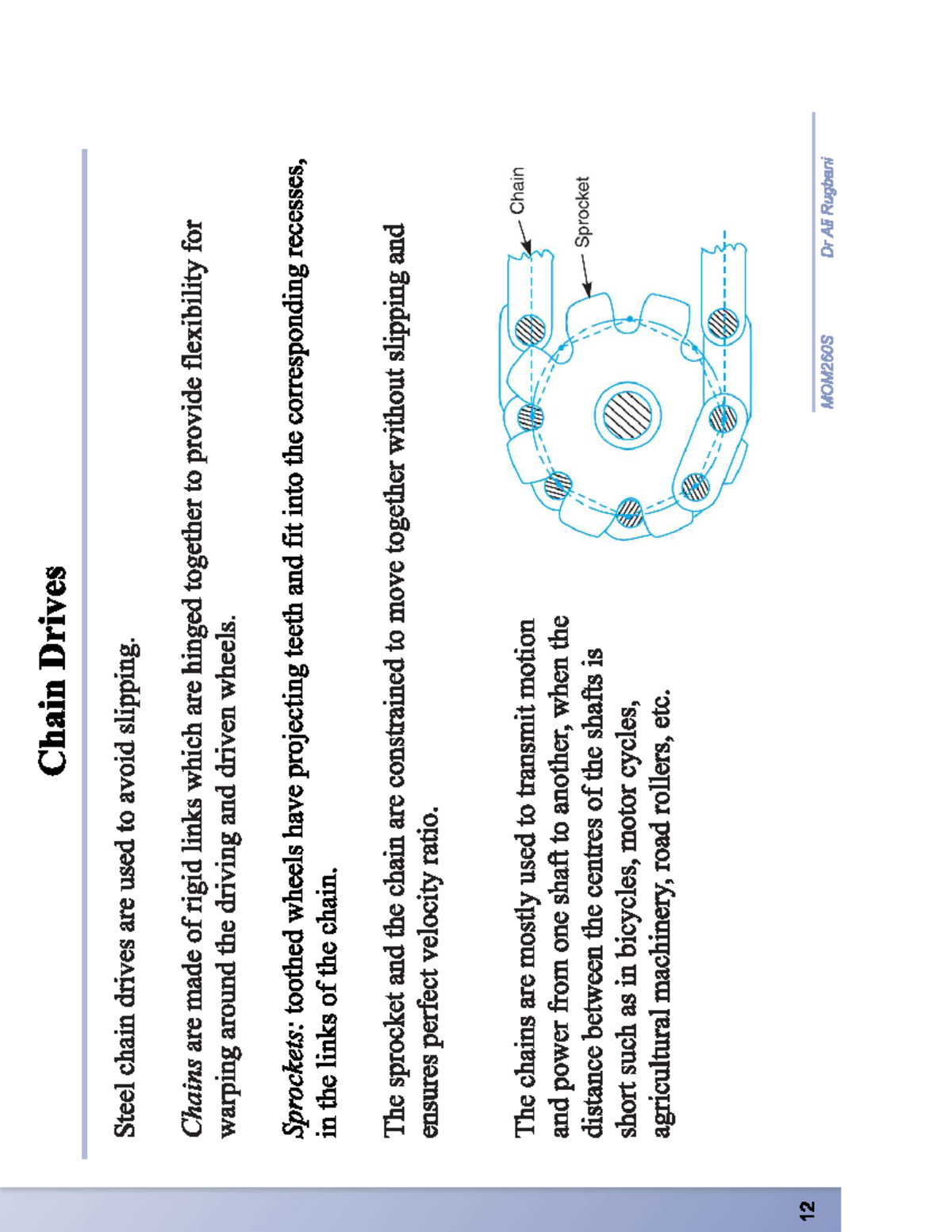 Chain drive - just study - Chain Drives Steel chain drives are used to ...