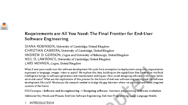 Exploring Requirements-Driven Software Development in End-User ...