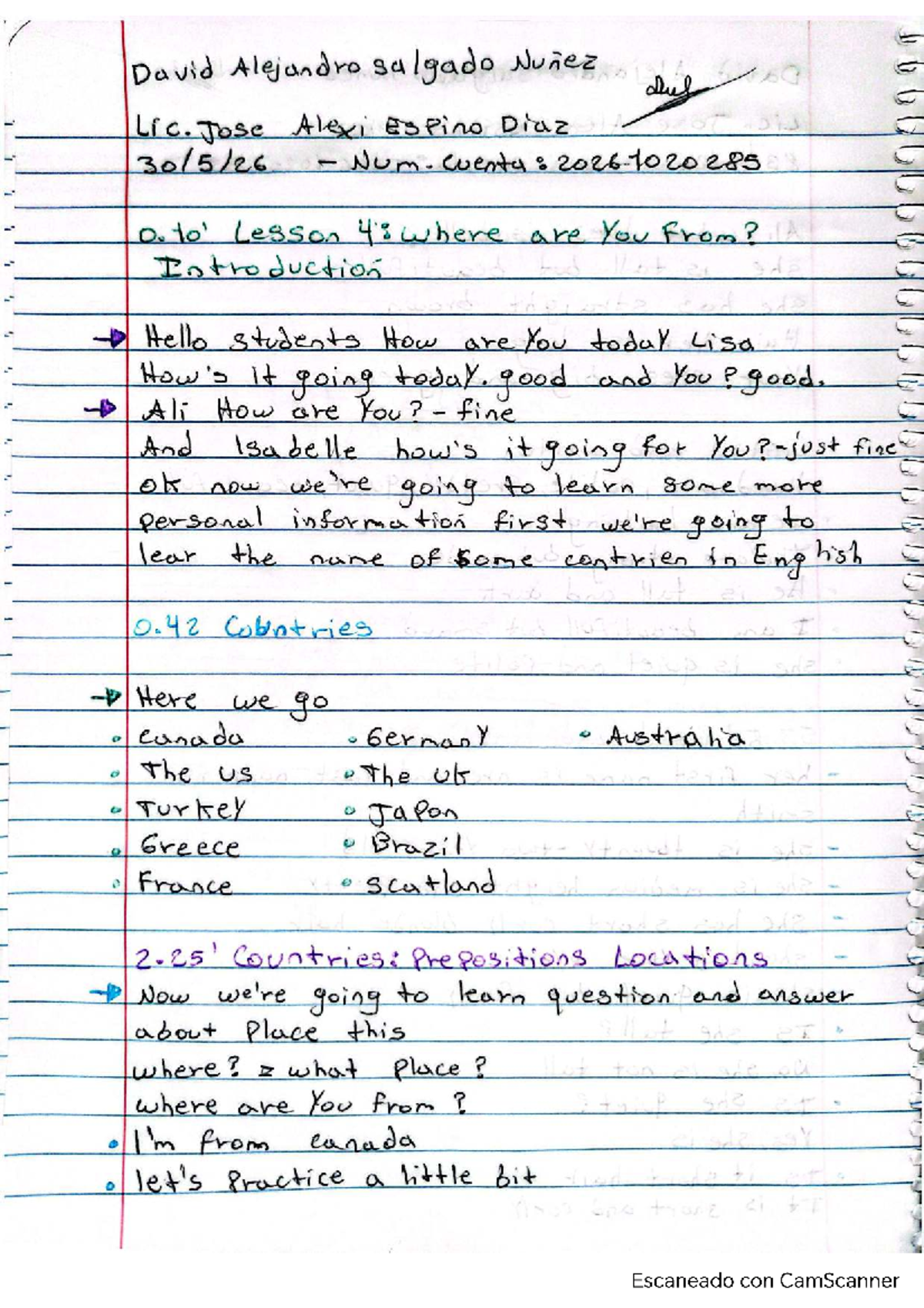 Lesson 4: Where Are You From? - Personal Info & Language Practice - Studocu