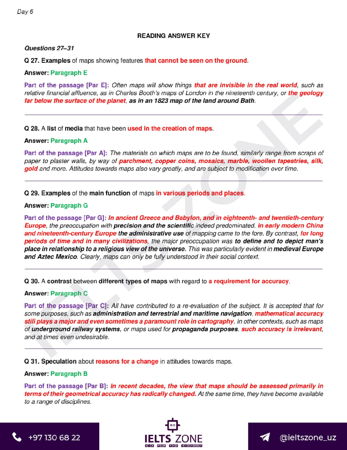 Day 6 - Answer Keys for Maps and Mapping Concepts - Bf d and z - Studocu
