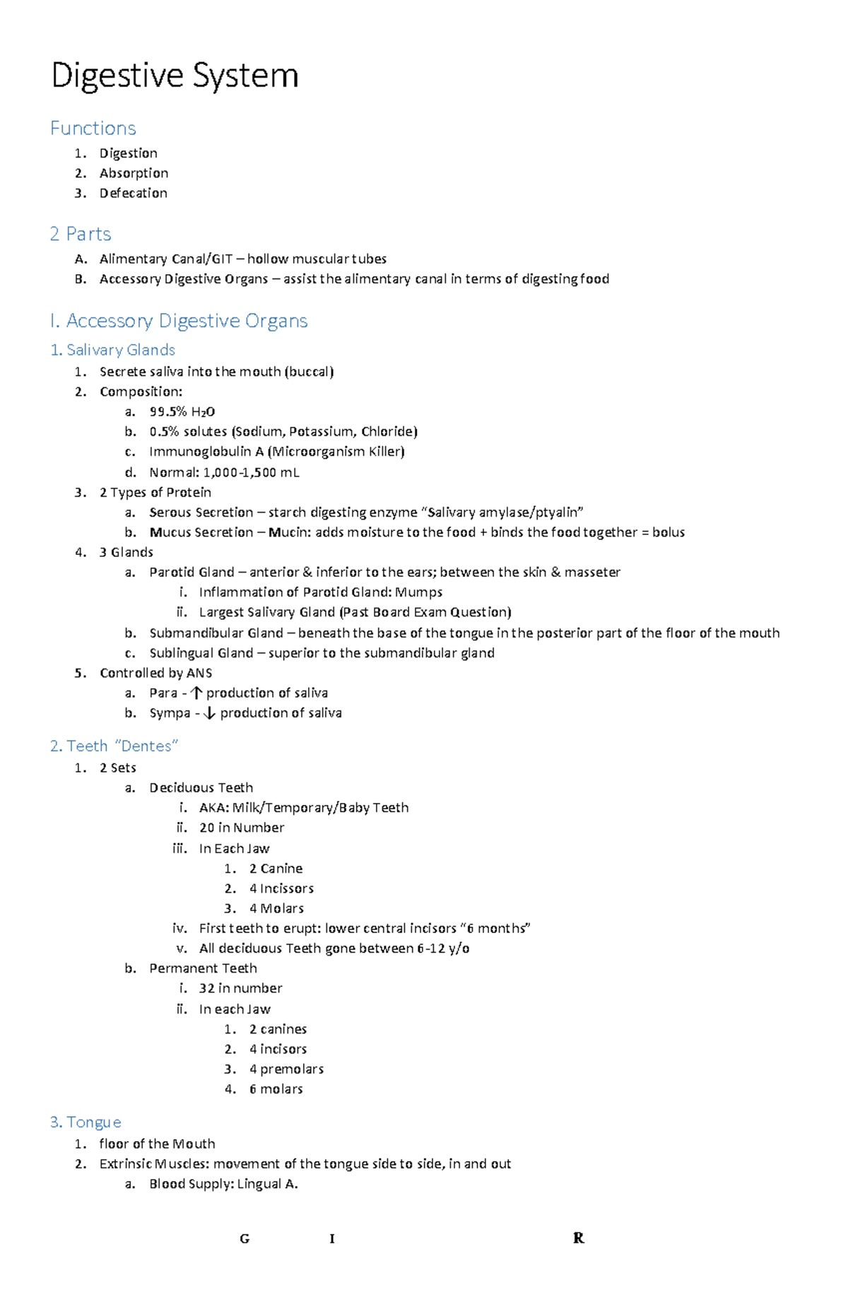 Digestive System Functions: Overview and Key Components (Final) - Studocu