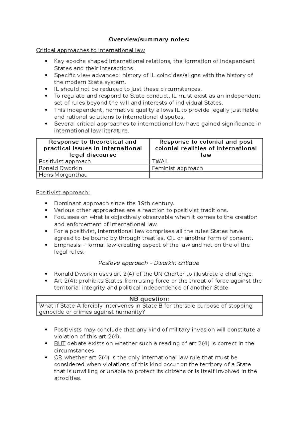 Overview - public law chapter 1 - Overview/summary notes: Critical ...