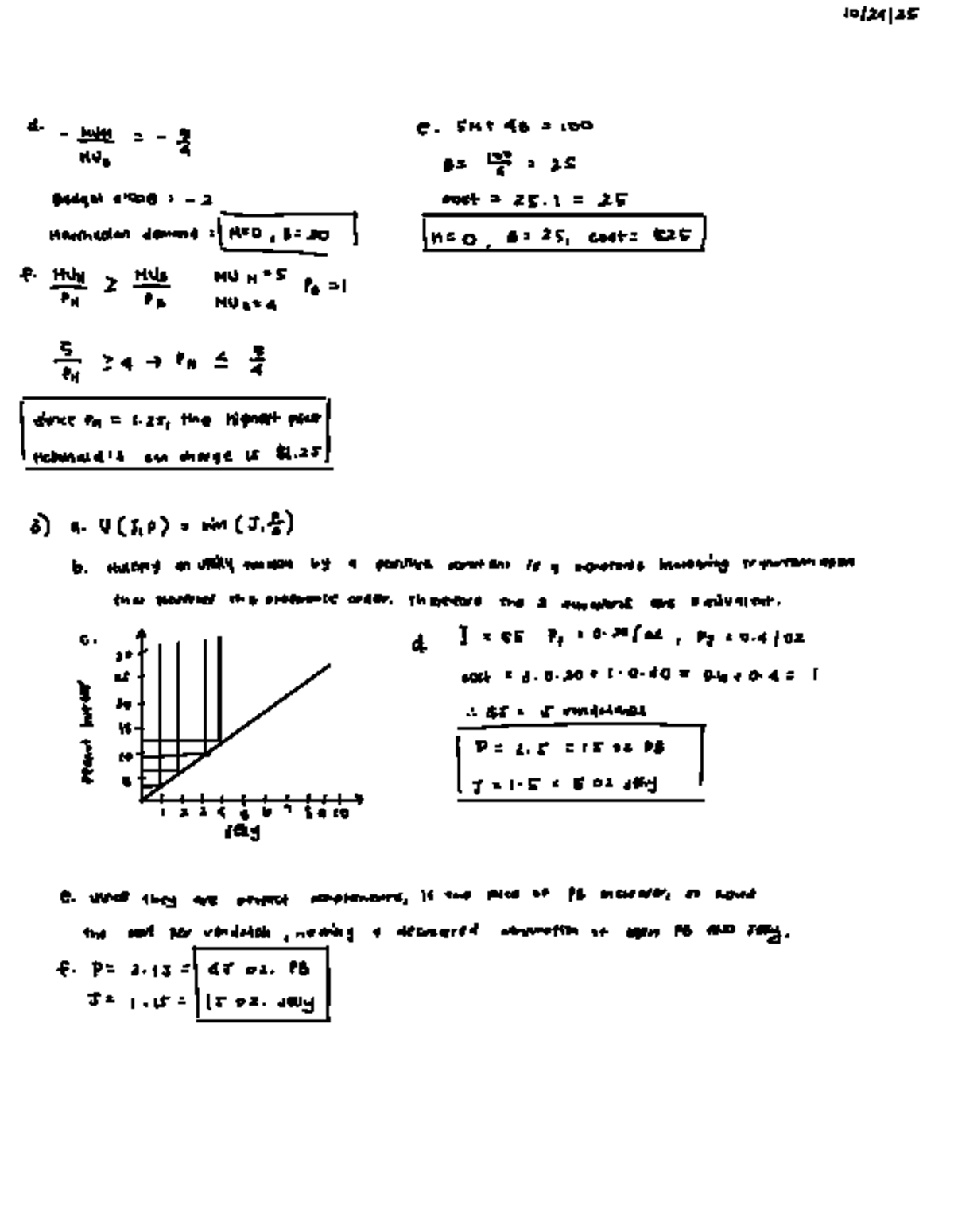 Econ 14 - Homework: Budget Constraints and Utility Functions - Studocu