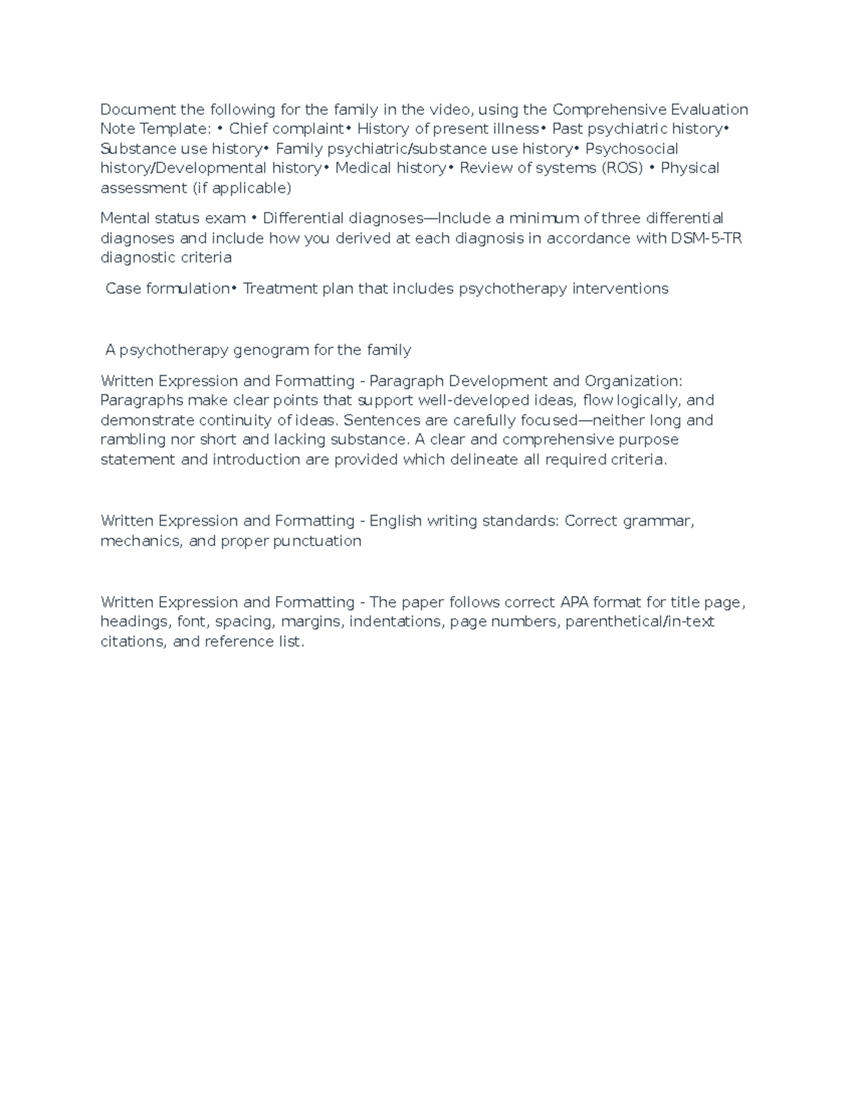 NURS 6645 Week 2 Comprehensive Evaluation Note Template - Studocu