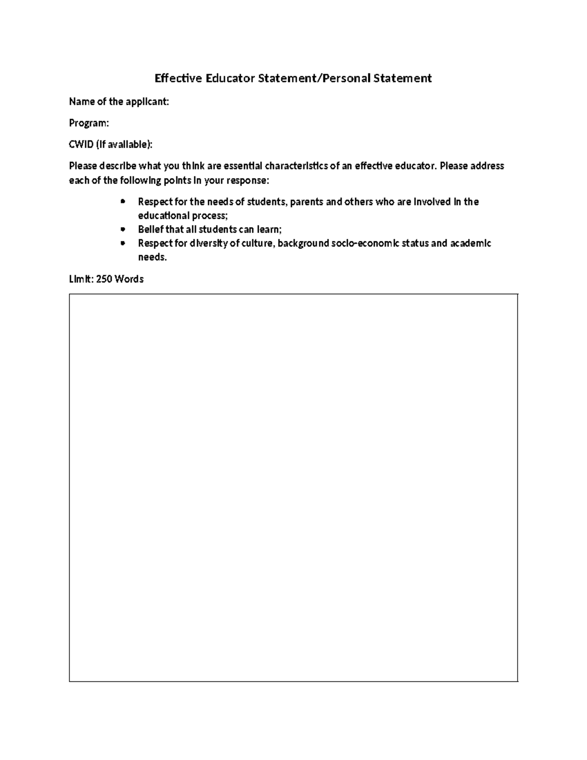 2021 effective educator statement guidelines - Effective Educator ...