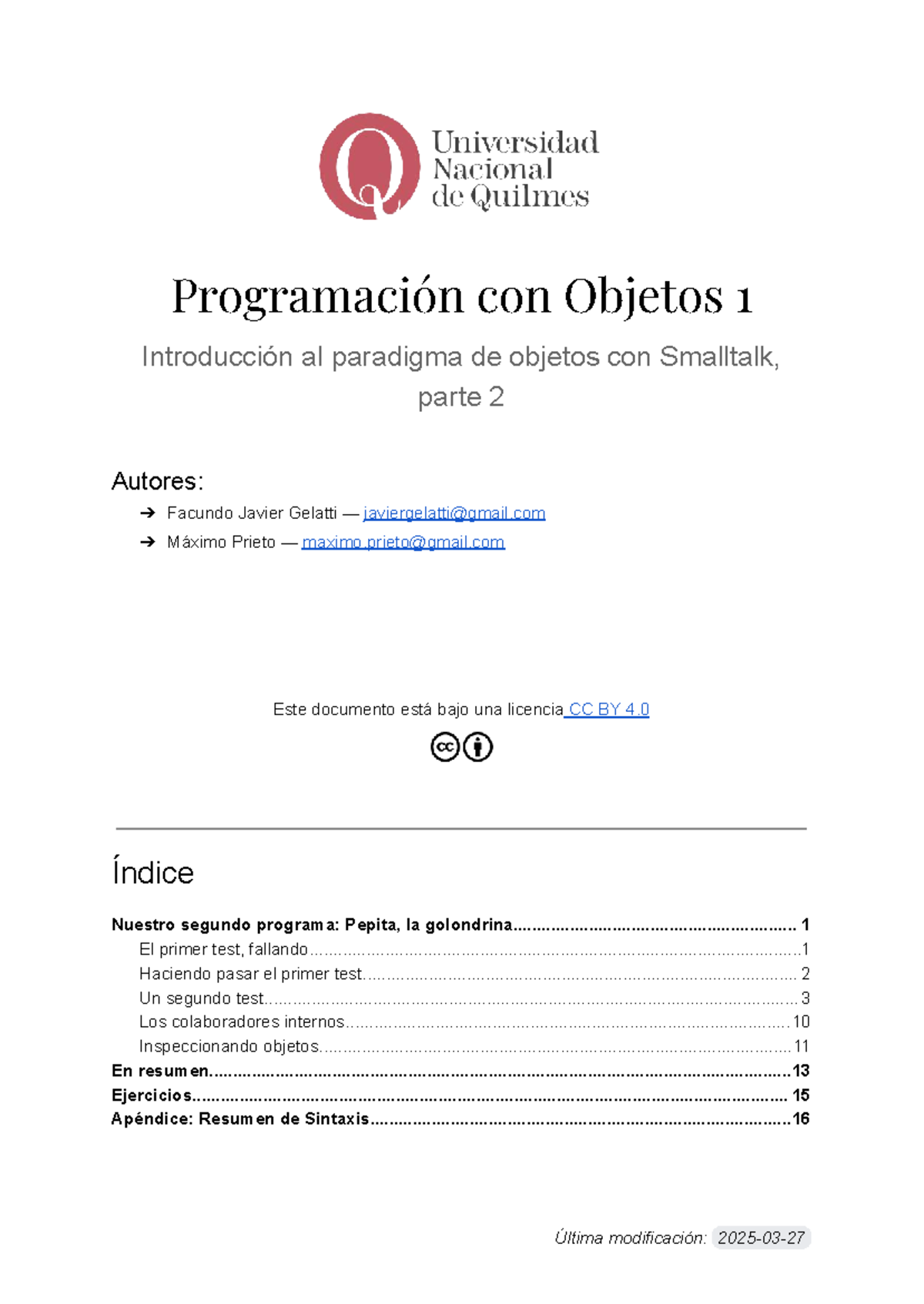 Programación con Objetos 1: Introducción al Paradigma de Objetos en ...