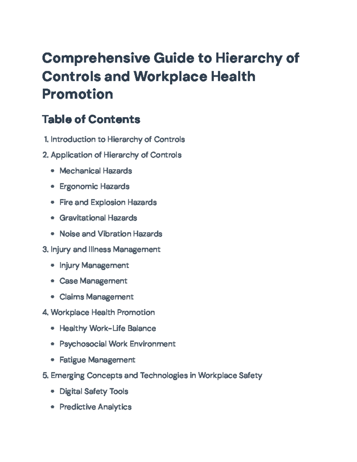 Comprehensive Guide to Hierarchy of Controls & Workplace Health (WHM ...