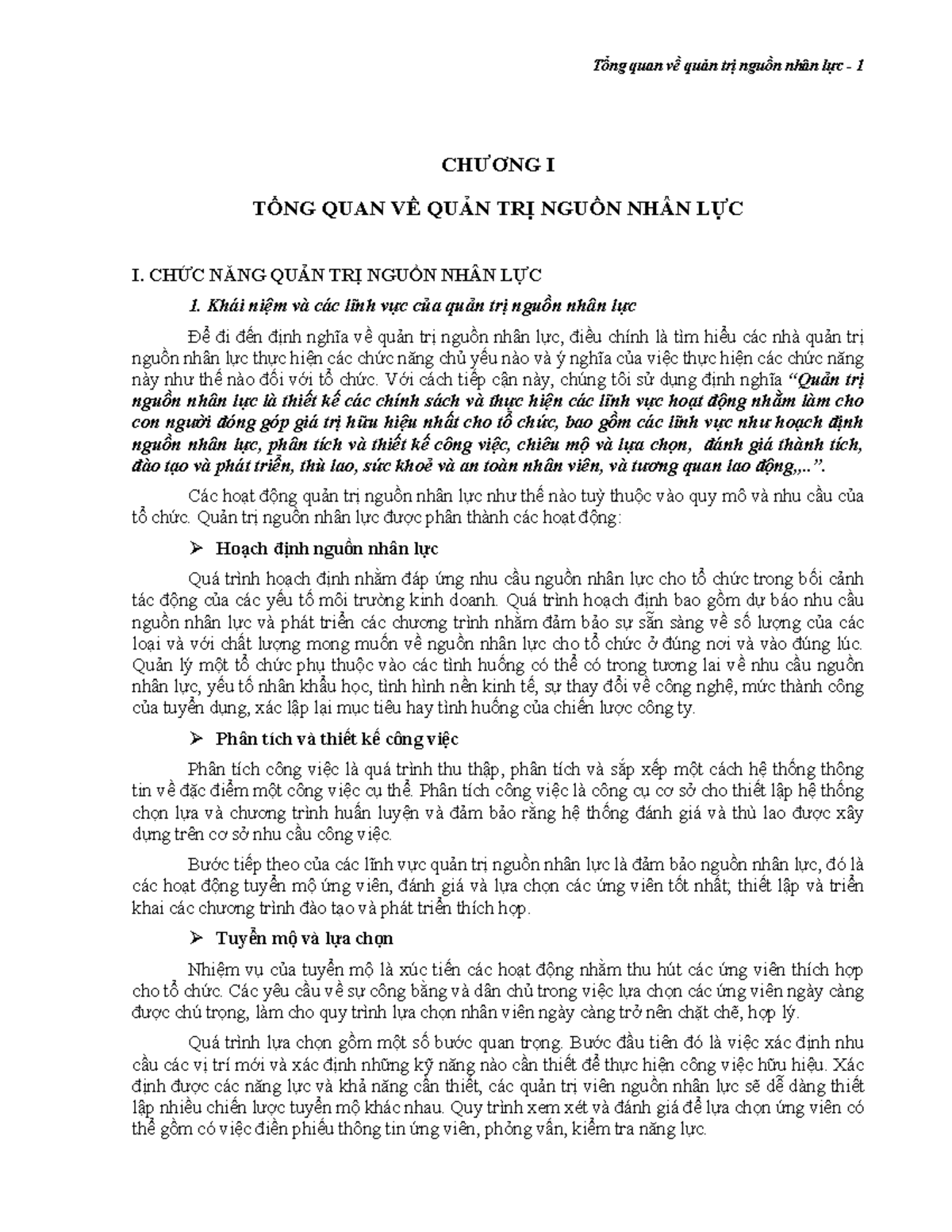 Tng quan v qun tr ngun nhan lc 1 C - Tổng quan về quản trị nguồn nhân ...