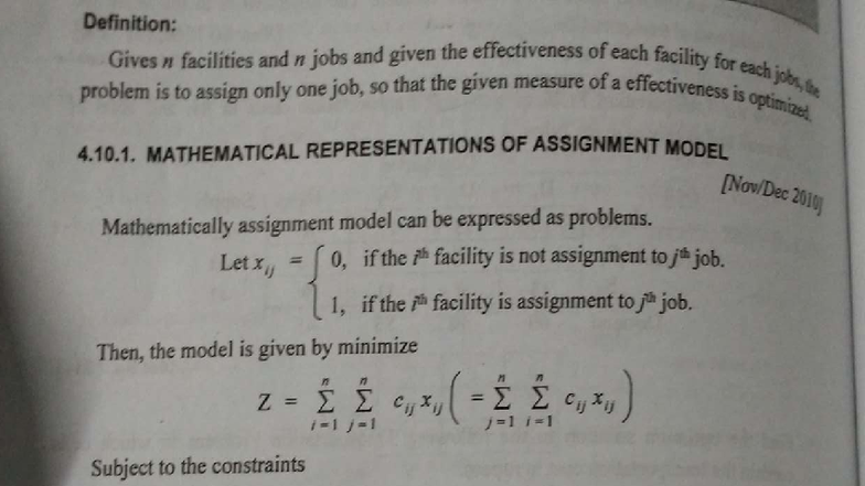 Unit 3: Assignment Problem and Hungarian Method Analysis - Studocu