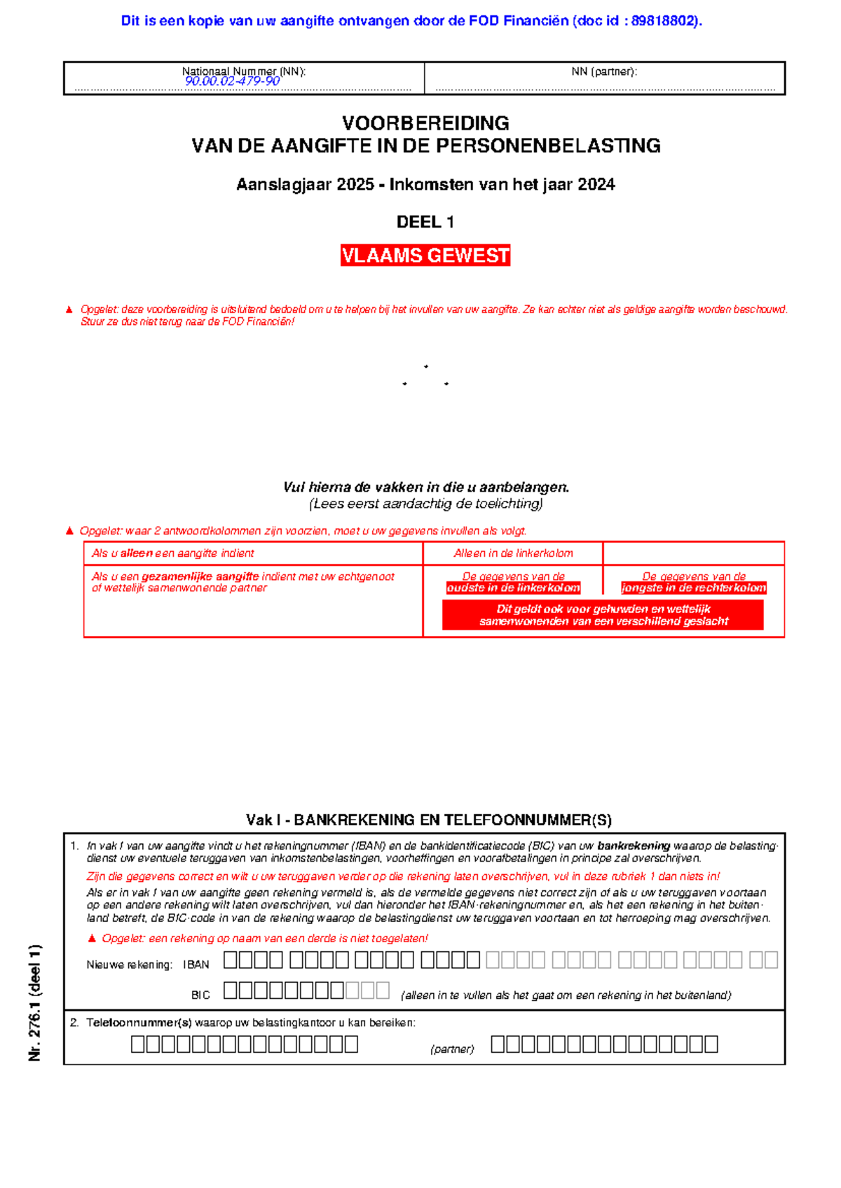 Belastingaangifte Voorbereiding 2025 - Inkomsten 2024 - Studocu