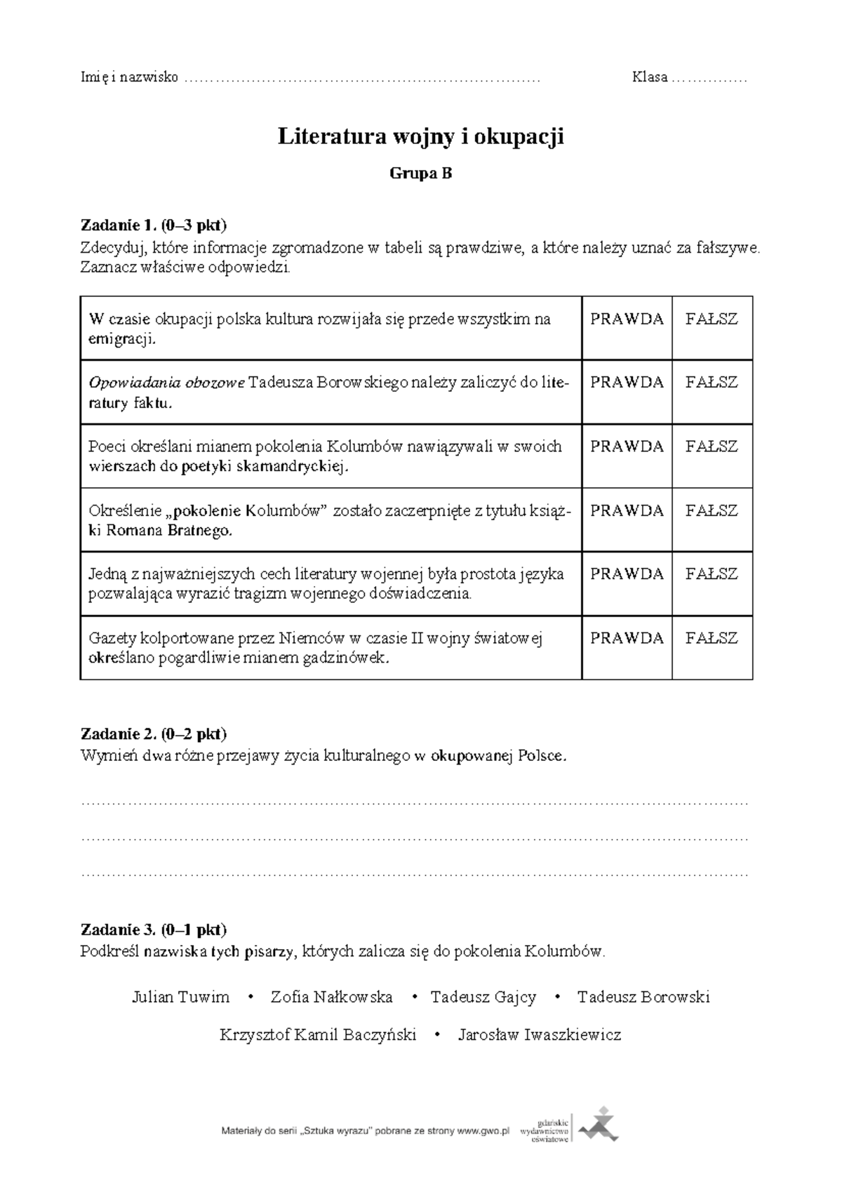 Wojna I Wojskowosc 2 Rozdzial Sprawdzian www.studocu.com