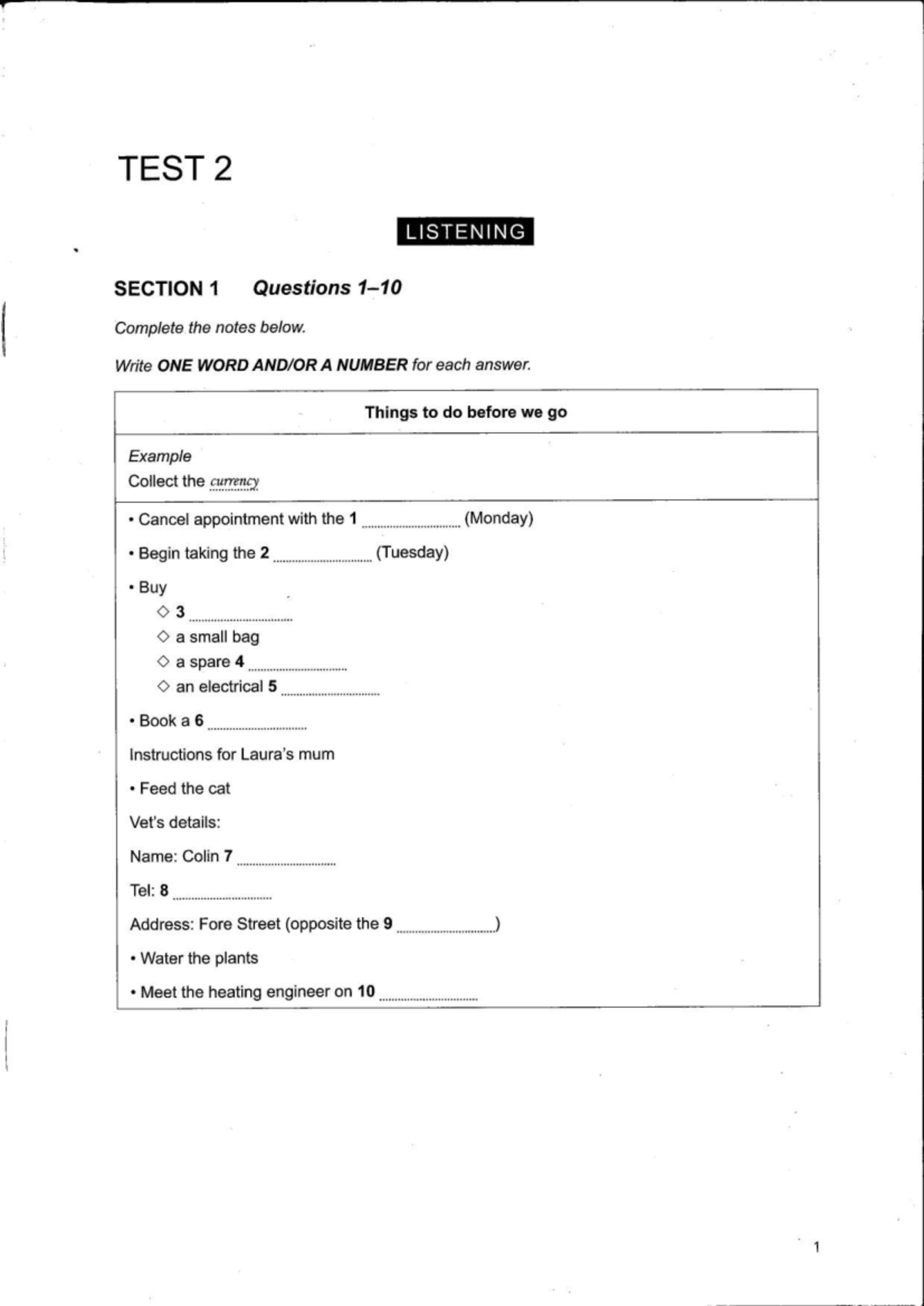 Test 2-2: IELTS Listening and Reading Practice Questions - Studocu