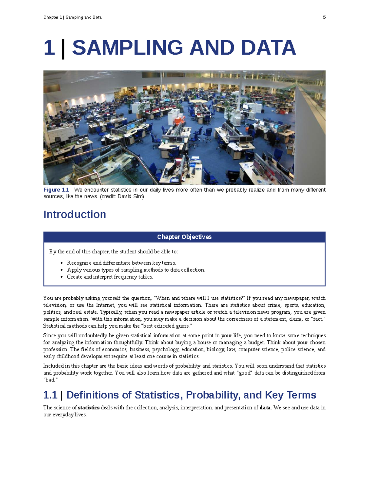 Introductory Statistics (Part 7): Chapter 1 - Sampling and Data - Studocu