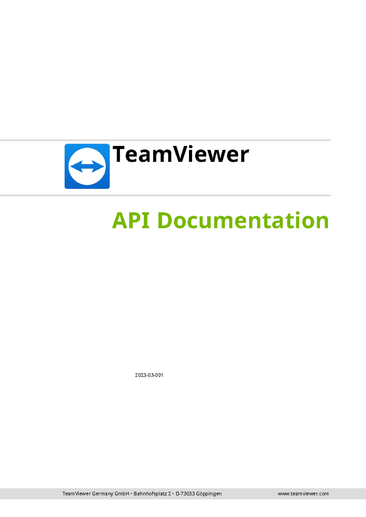 TeamViewer API Documentation: Comprehensive Guide and Changelog - Studocu