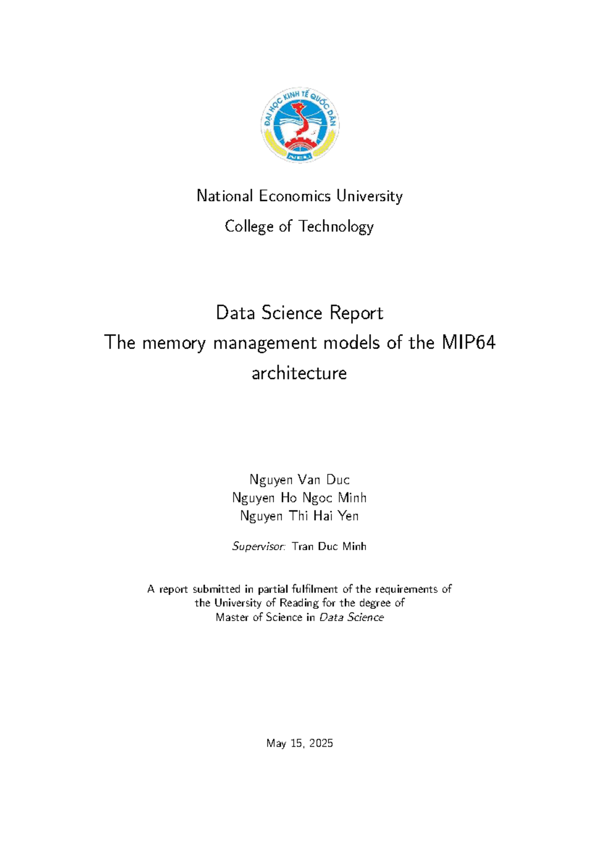 Data Science Report on MIP64 Memory Management Models - OS Linux MID ...