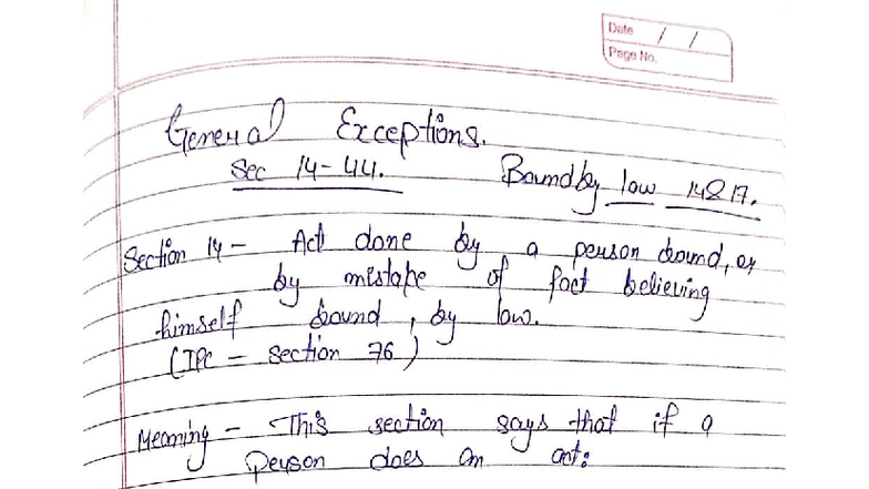BNS 14217: General Exceptions in Bandky Law - Key Points and Summary ...