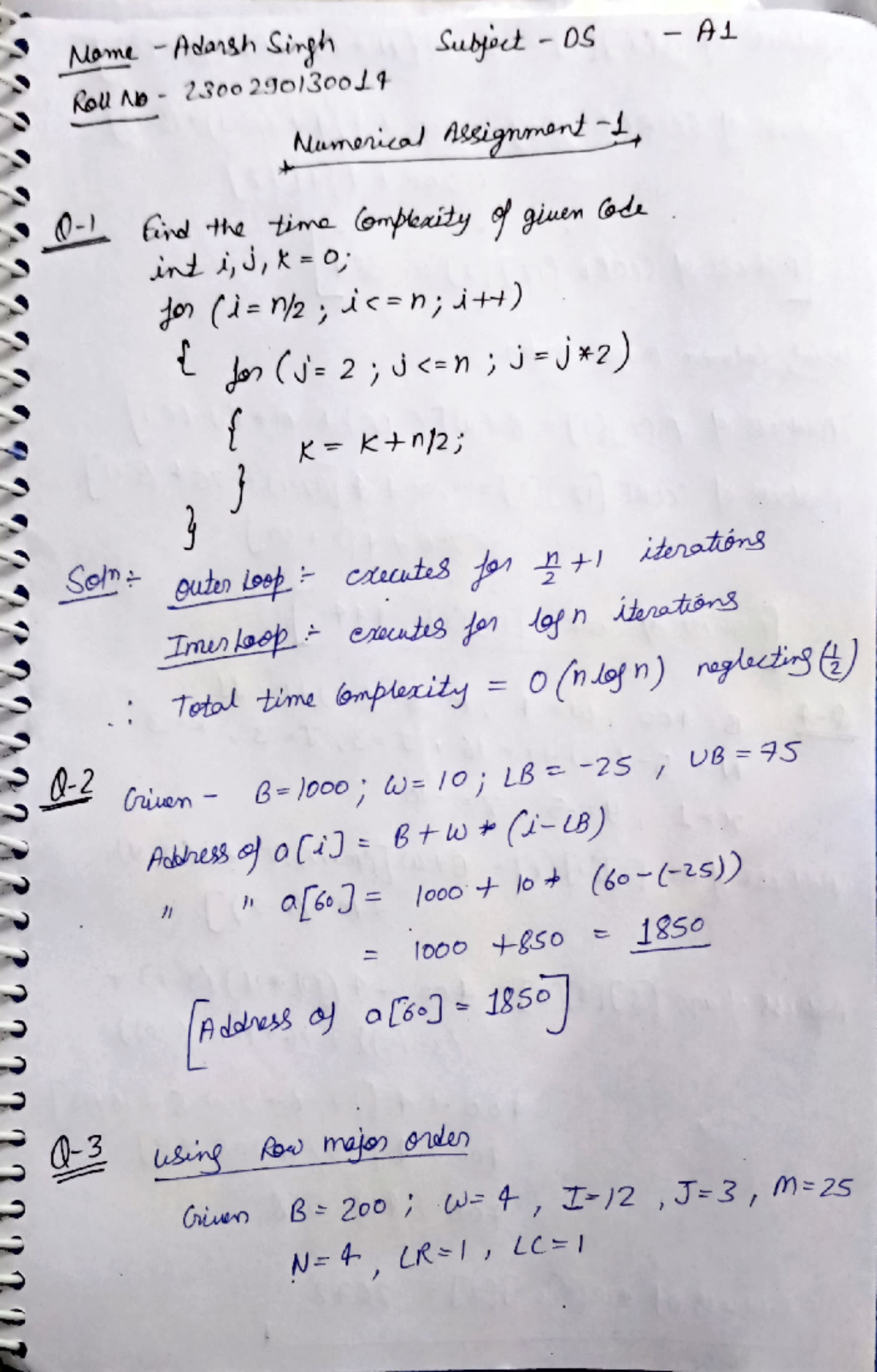 Numerical Ass DS - vbbb - Btech - LC= W=t, ,I- J=3,M= 25 N=, LRI B 200 ...