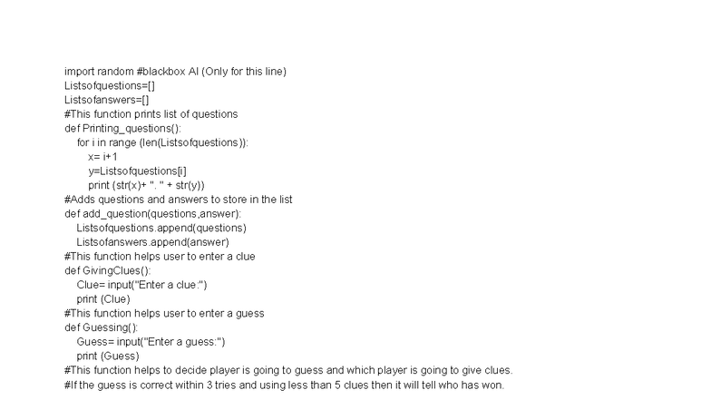 CS101 - Final Project: Interactive Quiz Game Code - Studocu