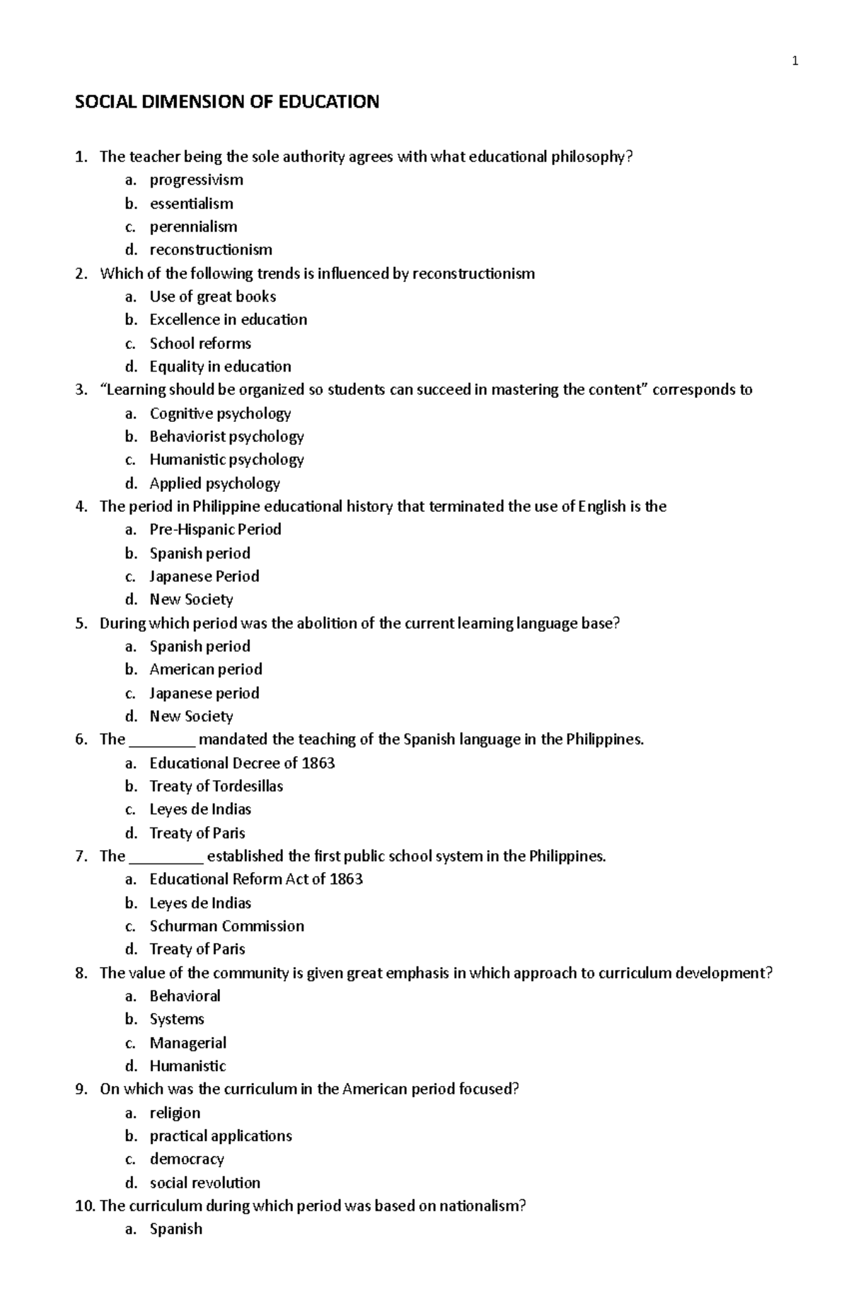 Social Dimension of Education: Key Concepts and Philosophical Insights ...
