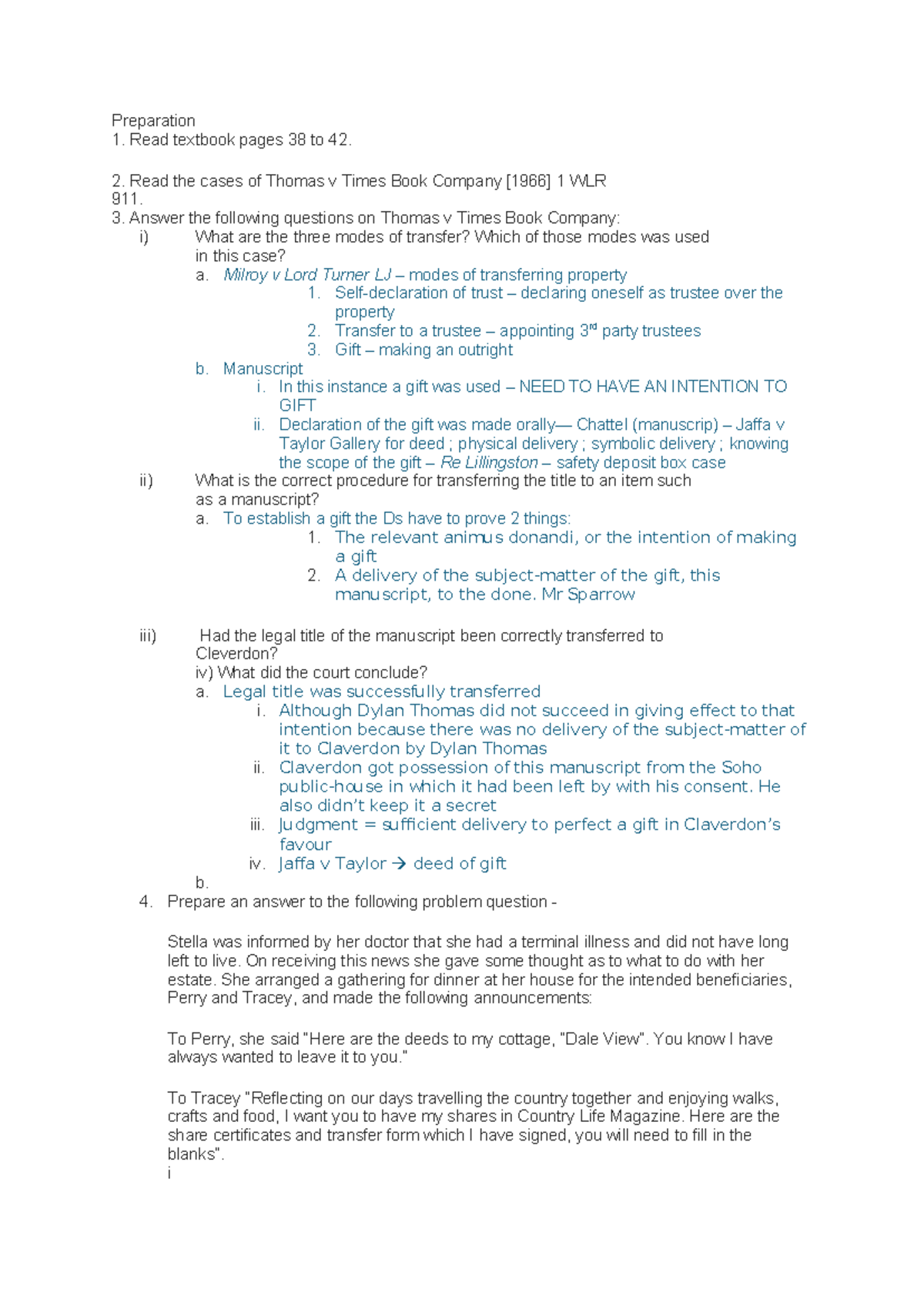 Formalities and Constitution seminar - Preparation 1. Read textbook ...