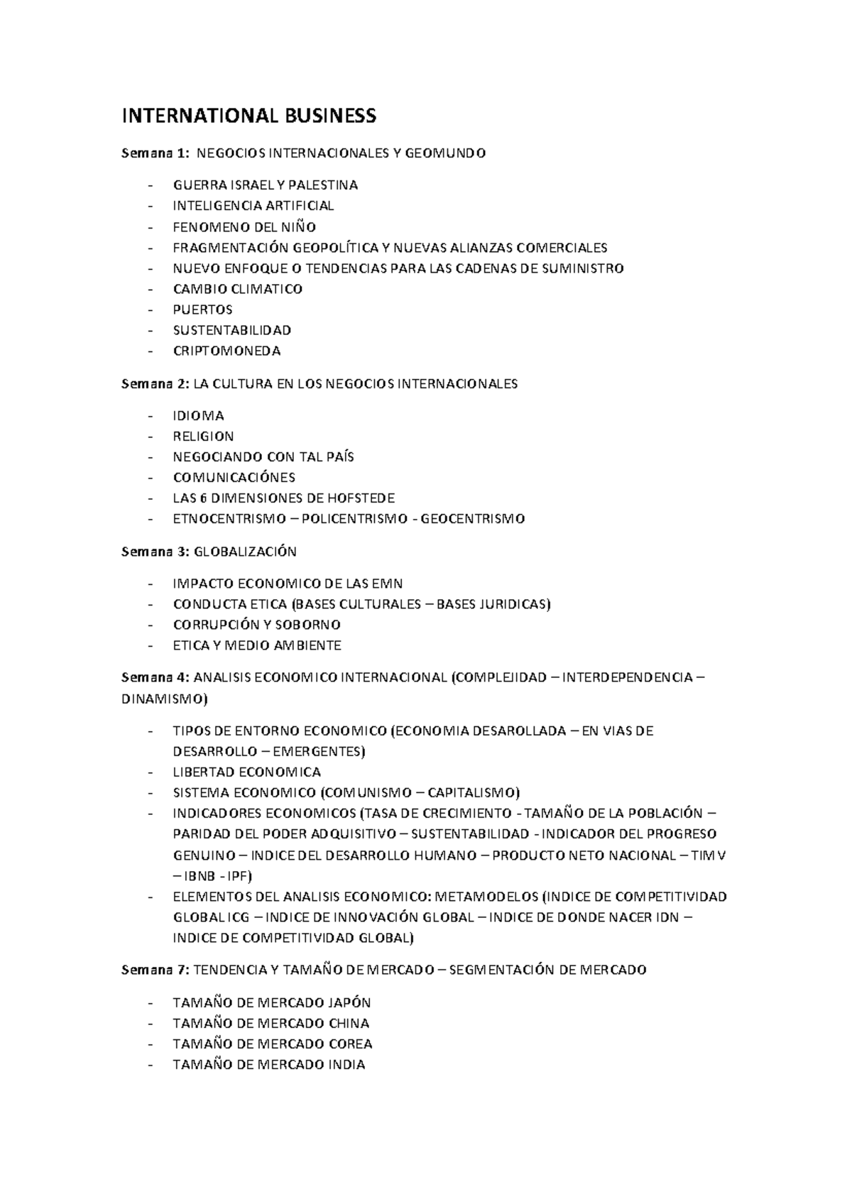 INTERNATIONAL BUSINESS (IB 101) - Midterm Study Notes - Studocu