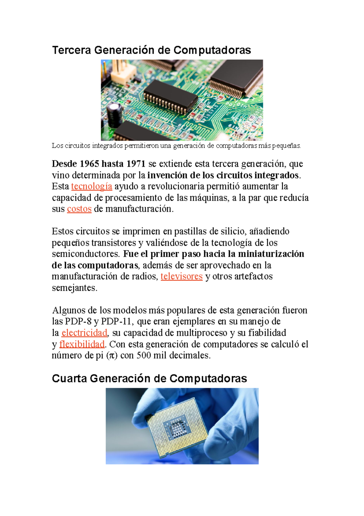 Tercera Generación de Computadoras exposicion - Tercera Generación de ...