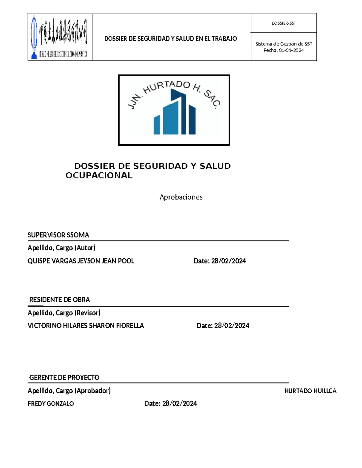Dossier de Seguridad y Salud Ocupacional - SST 2023 - Document Preview