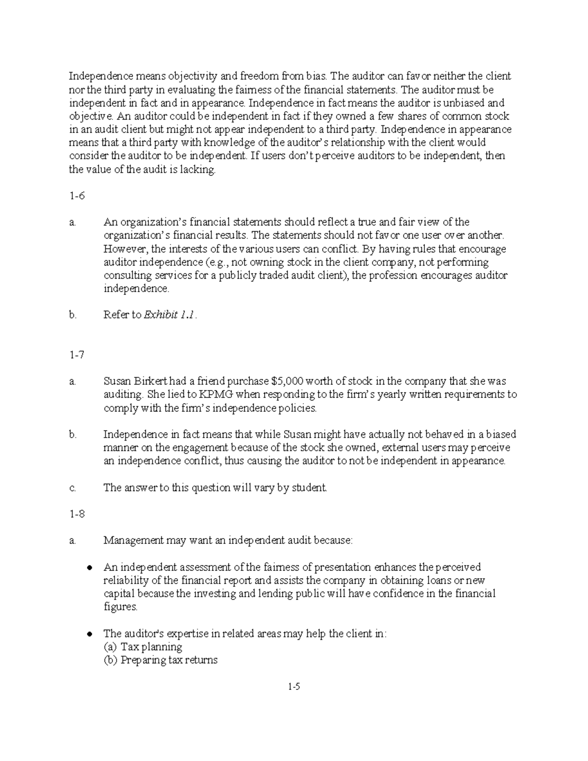 Auditing Independence: Objectivity and Bias in Financial Statements ...
