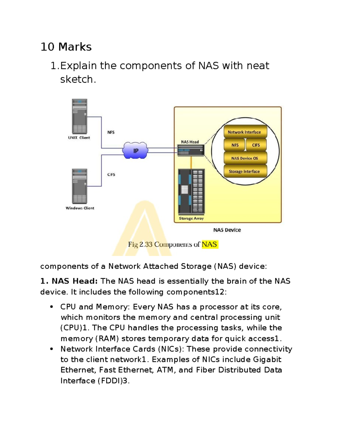 SAN 2IA: Components and Implementation of Network Attached Storage (NAS ...