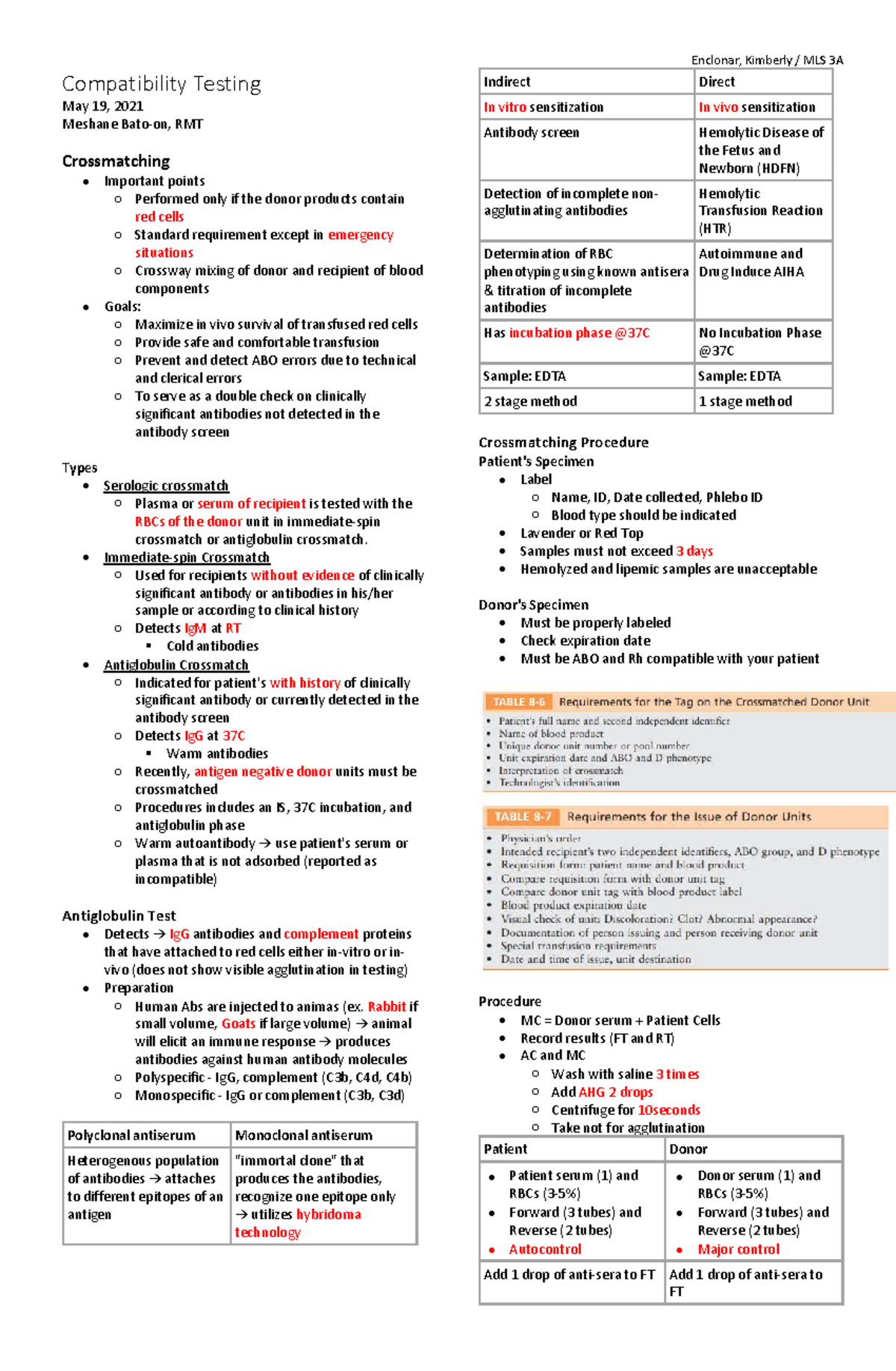 Compatibility Testing for MLS 3A: Key Concepts and Procedures - Studocu