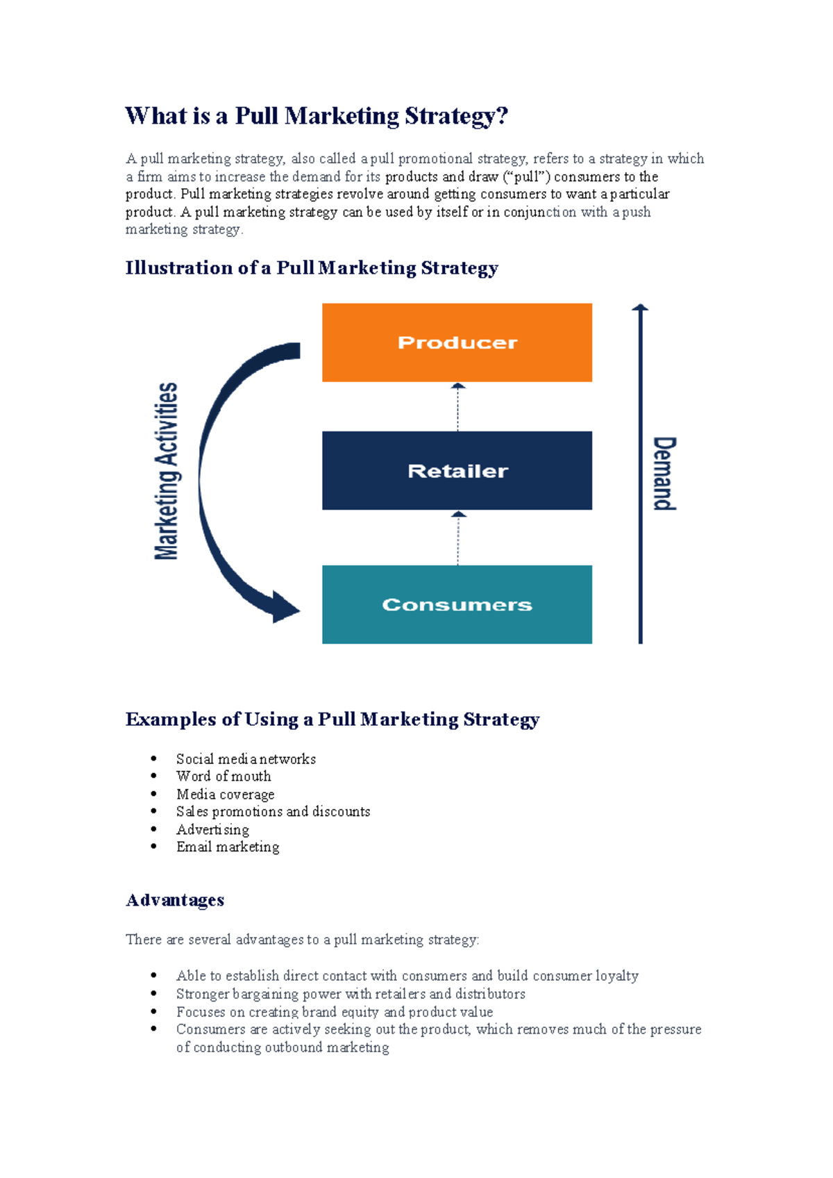Reporting 3-4 - NOTES - What is a Pull Marketing Strategy? A pull ...