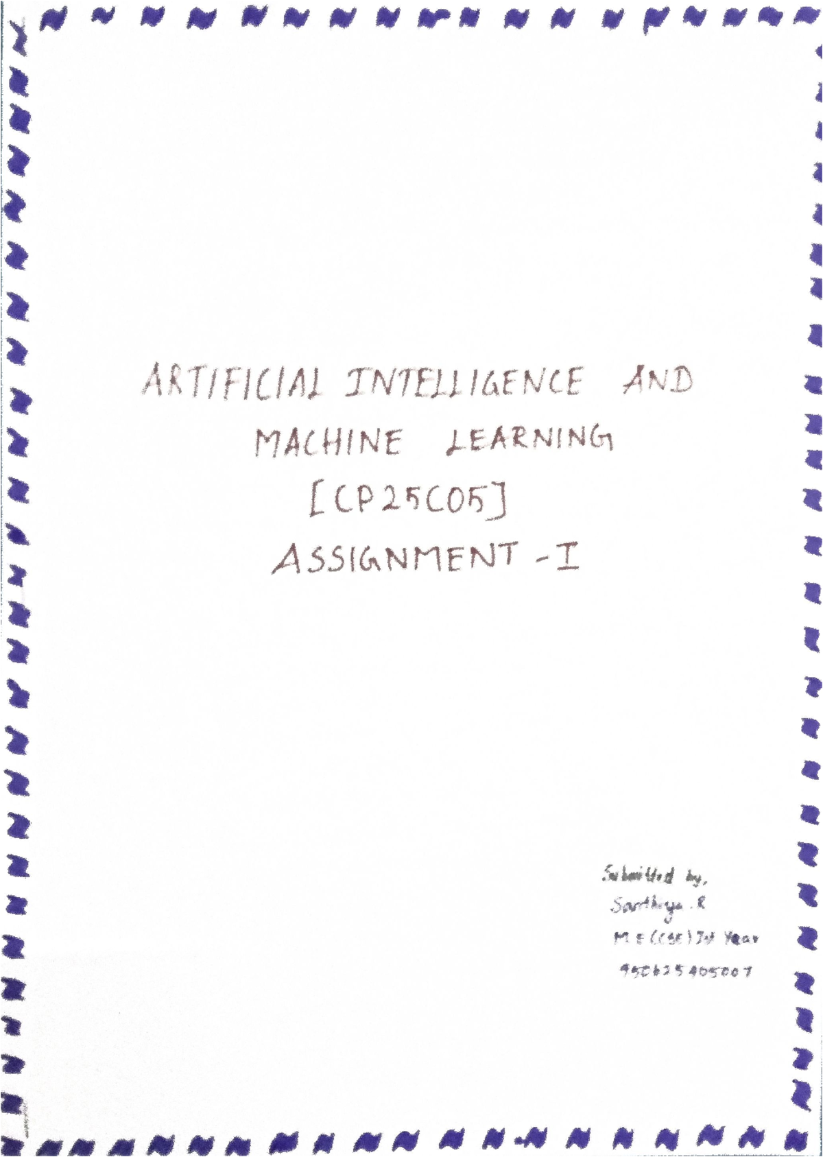 CP25C05 ASSIGNMENT: Artificial Intelligence & Machine Learning Insights ...