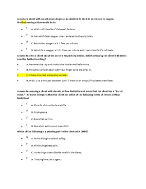 Nursing Practice Questions for Final Exam - Course Code: NURS 101 - Studocu