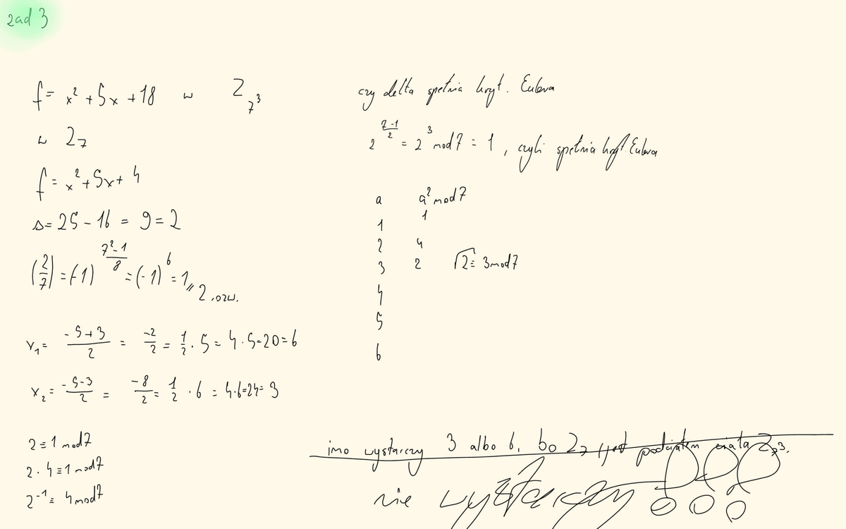 2ad 3 Final Exam Notes on Modular Arithmetic and Functions - Studocu