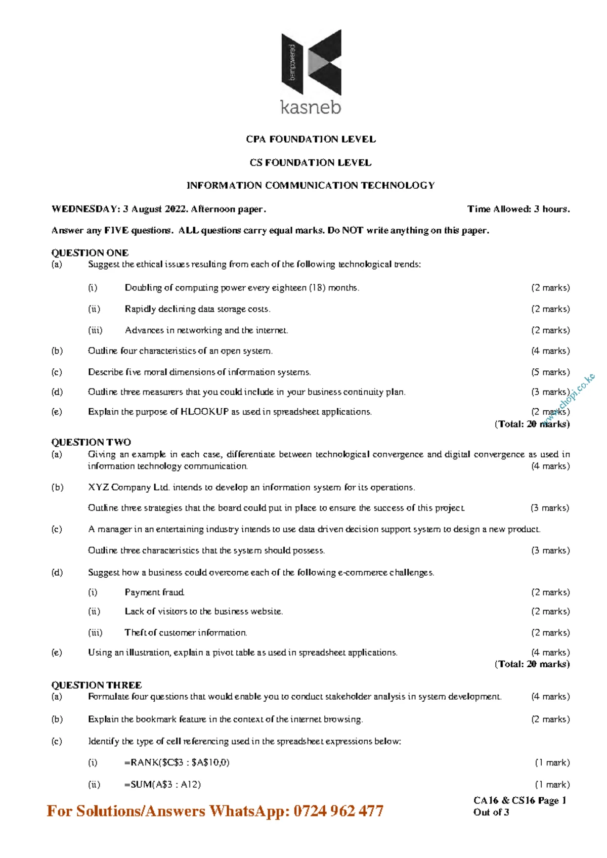 BIT 2302 E-Commerce: Practice Questions for Second Year Exam - Studocu