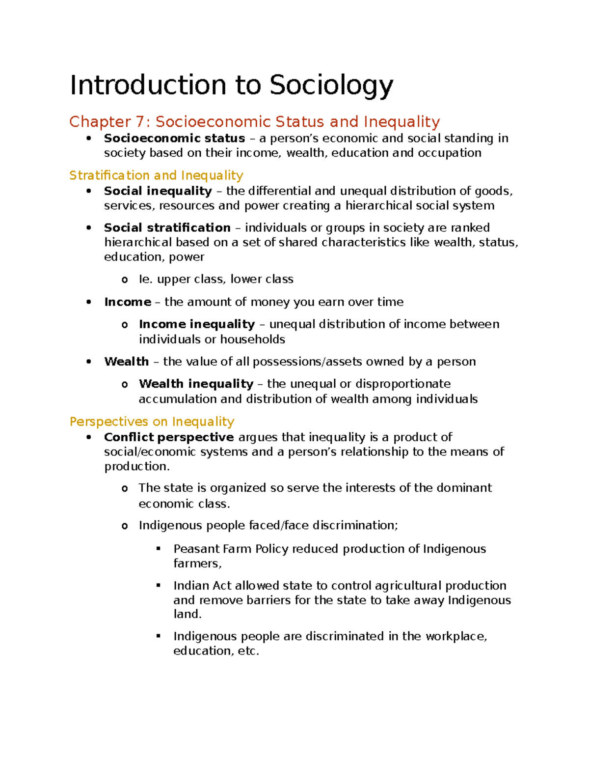 Sociology 7-9 - bvnnn - Introduction to Sociology Chapter 7 ...