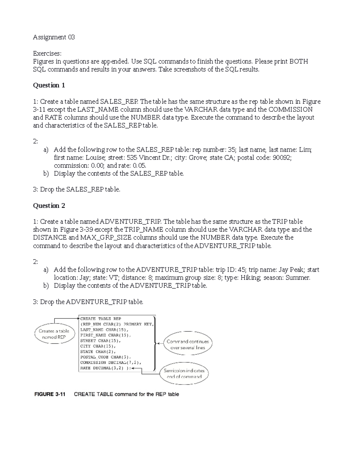Chapter 3 Assign - Assignment 03 Exercises: Figures in questions are ...