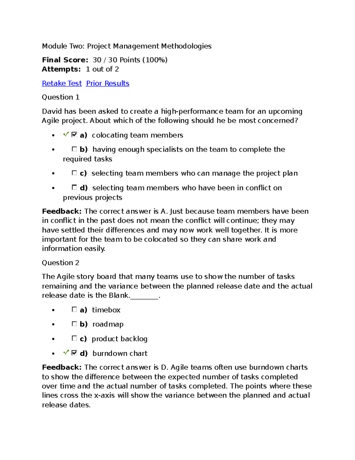 QSO 340: Project Management Methodologies Final Exam Review Notes - Studocu