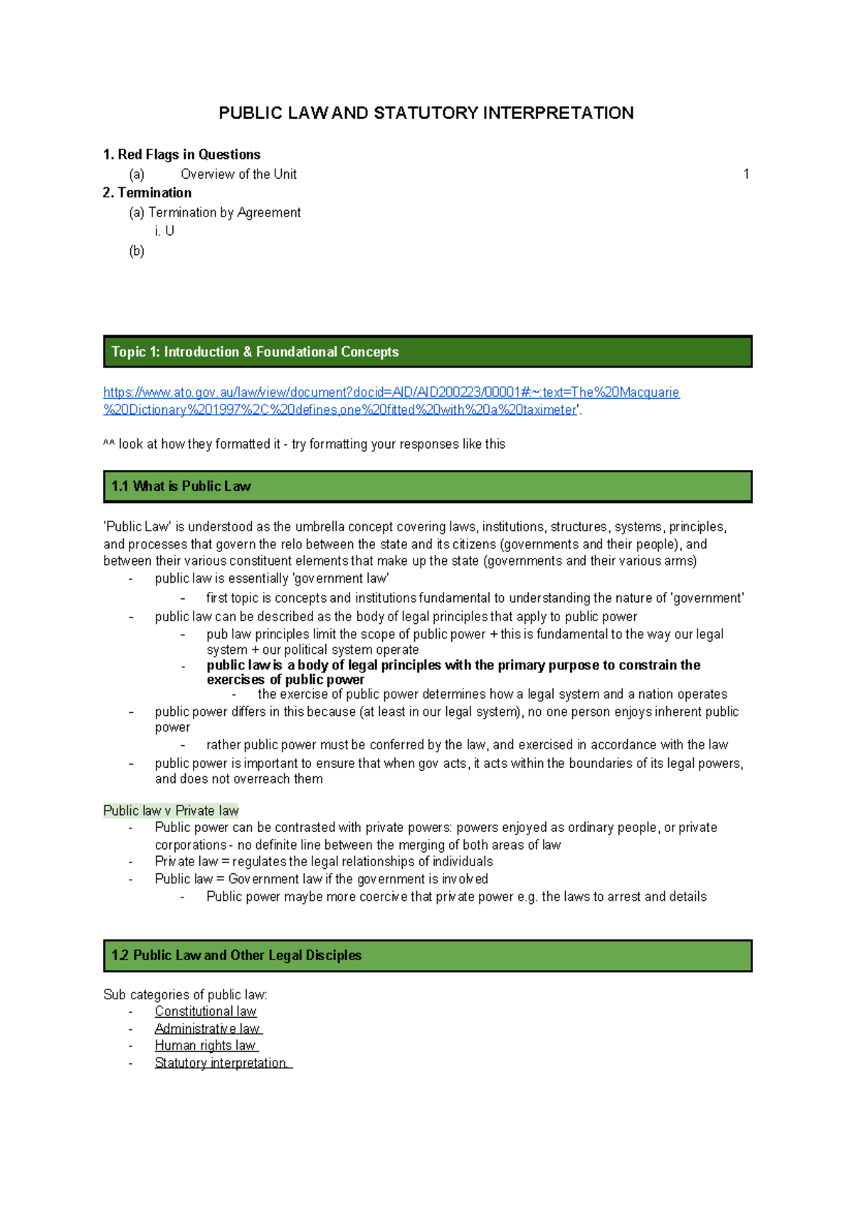 Public LAW & Statutory Interpretation: Key Concepts & Case Studies ...