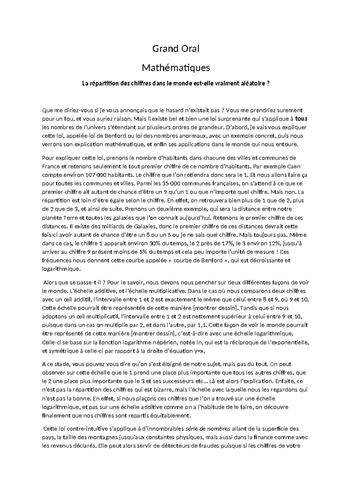 Mathématiques et Erreurs Judiciaires Grand Oral Maths Studocu — free download