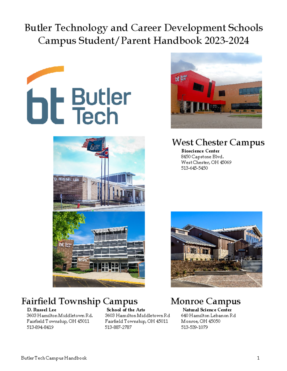 2023-2024 Campus Handbook - Butler Technology and Career Development ...