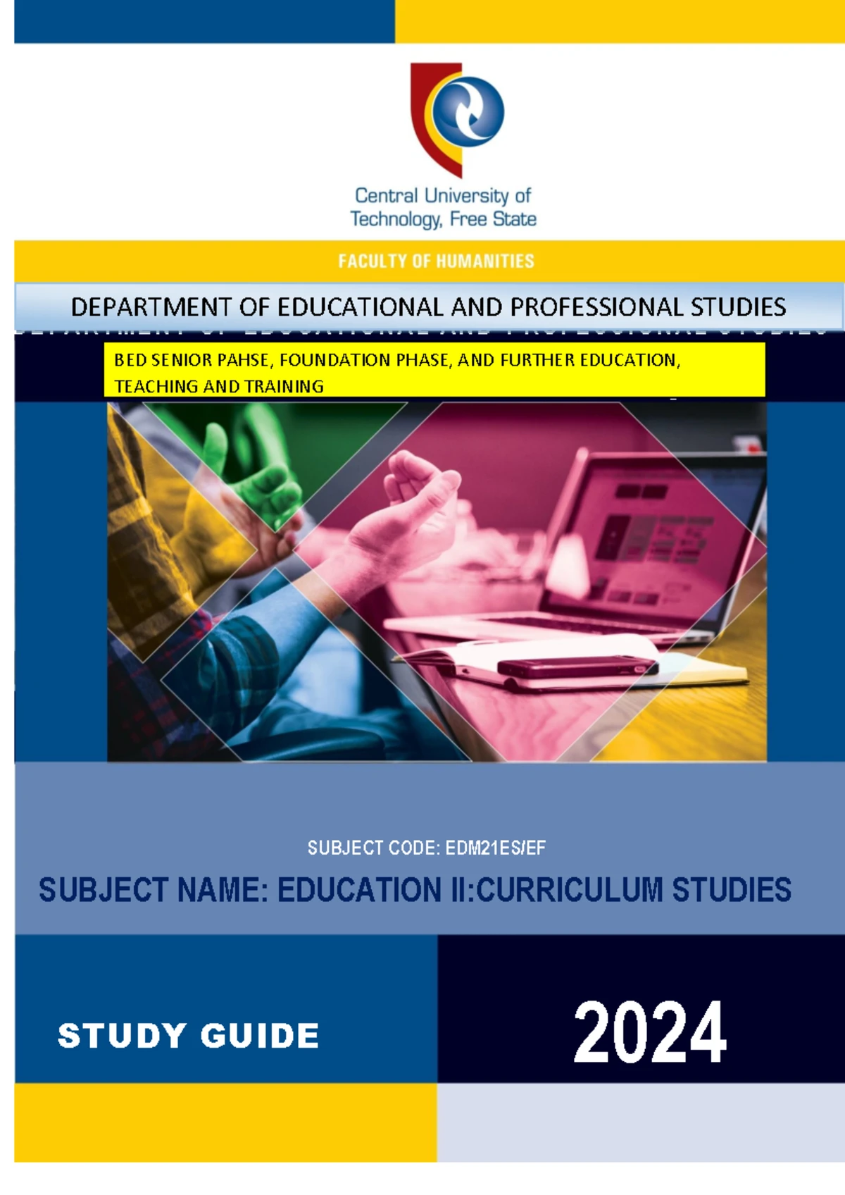 EDM21ES/EF Curriculum Studies II Study Guide 2025 - Studocu