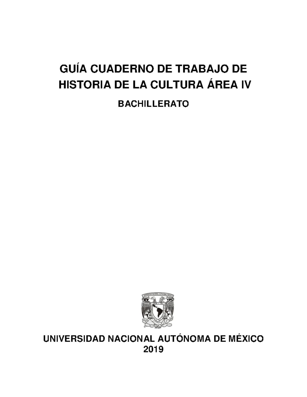 Guía de Estudio: Historia de la Cultura 6TO Grado - Bachillerato UNAM - Document Preview