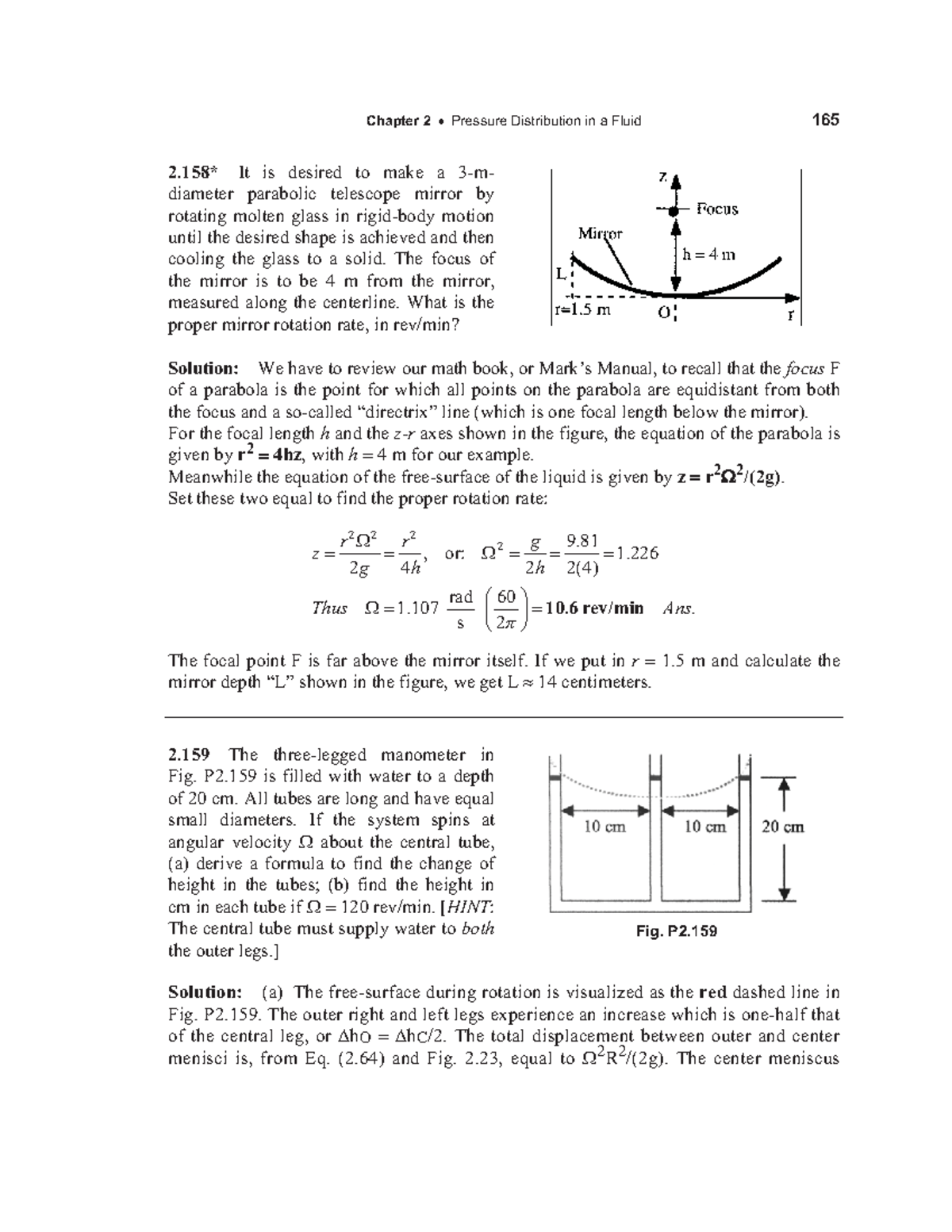 White P2 159 - Steel - Chapter 2 Pressure Distribution in a Fluid 165 2 ...