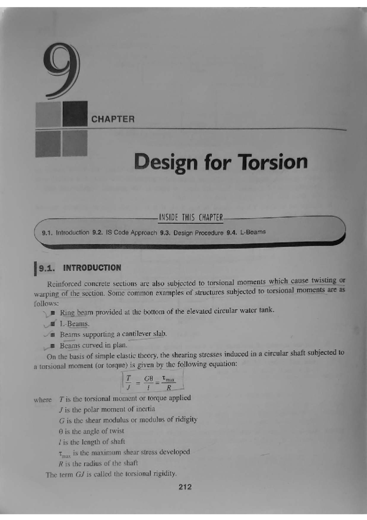 CHAPTER 9: Design for Torsion in RCC Beams (Course Code: TORS-101 ...