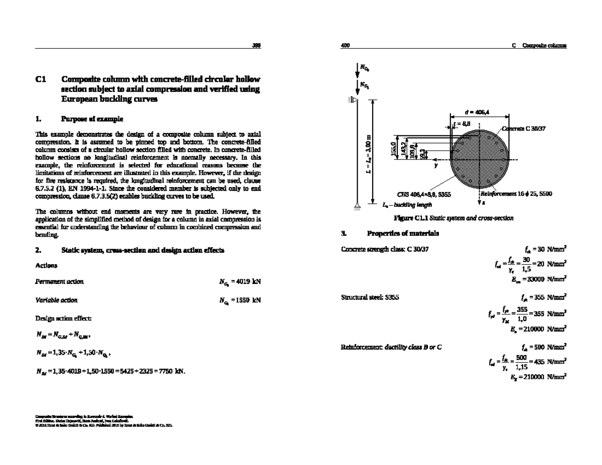 Example C1 399 400 C: Design of Composite Columns with Circular Hollow ...