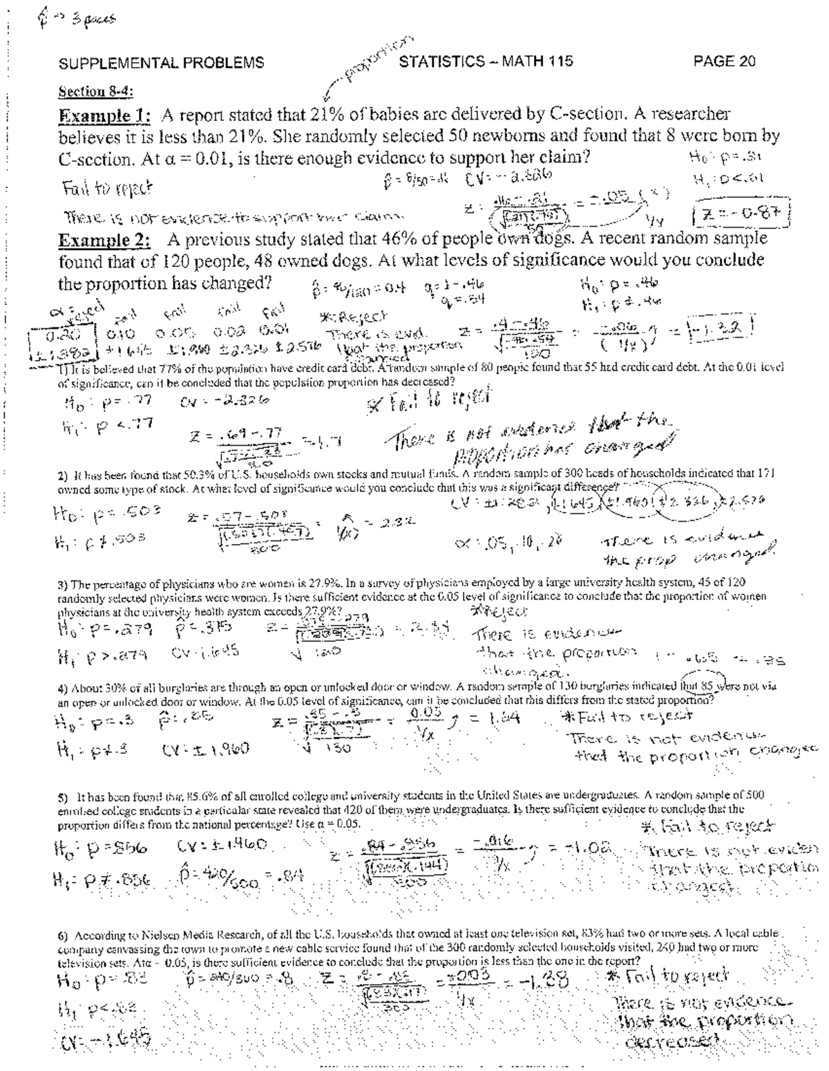 Ch8 Supplemental Problems - places SUPPLEMENTAL PROBLEMS personal ...