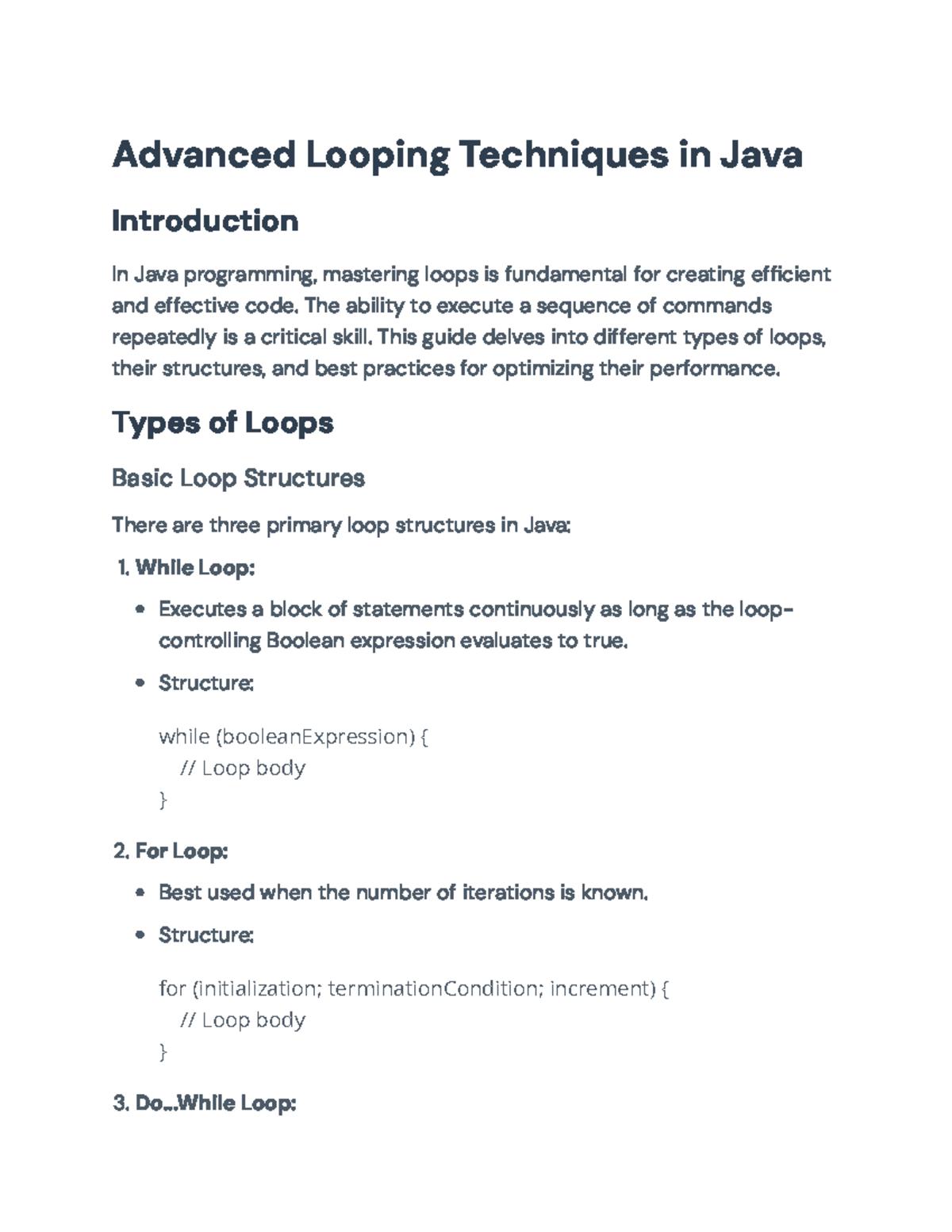 Java Programming: Advanced Looping Techniques Guide - Advanced Looping ...