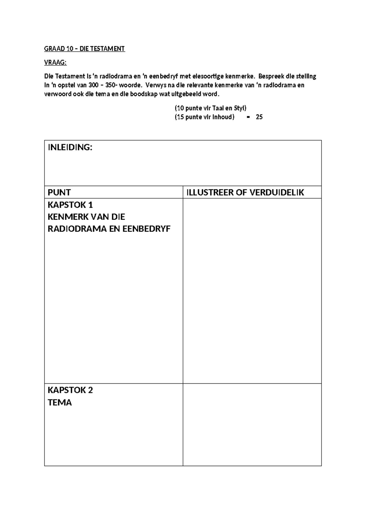 Testament - Langvraag - Ontdekkingsreis - invul - GRAAD 10 – DIE ...